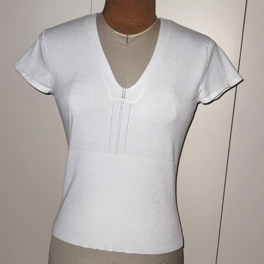 Uniform white knit top